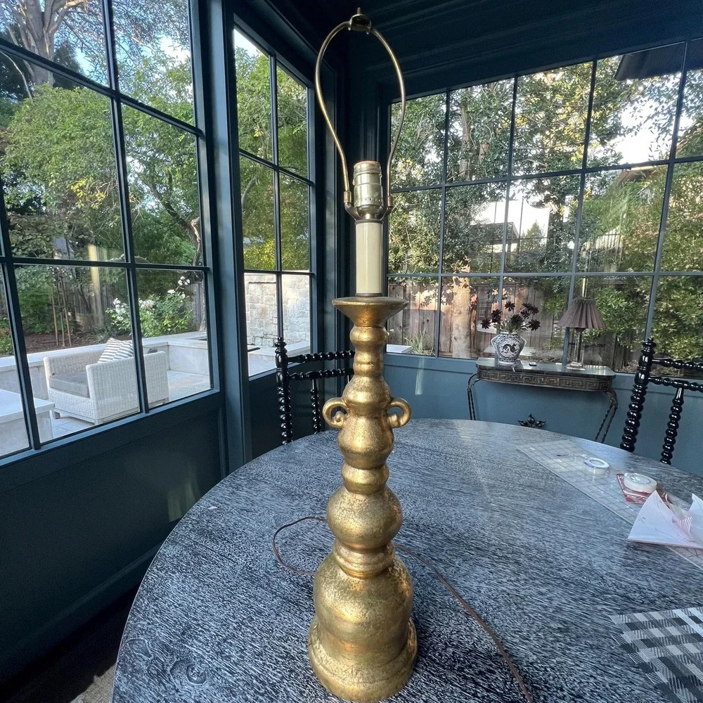 Gilded vintage table lamp